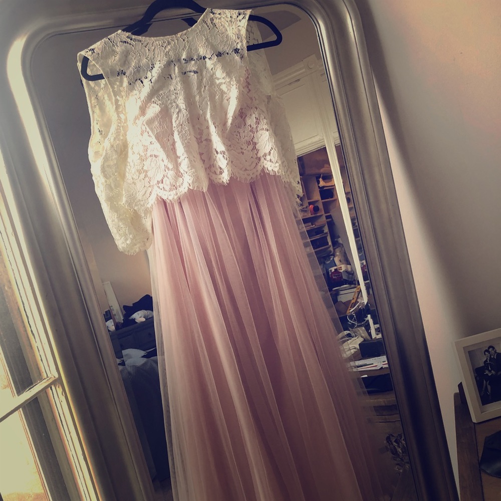 Jenny Yoo bridesmaid skirt and top